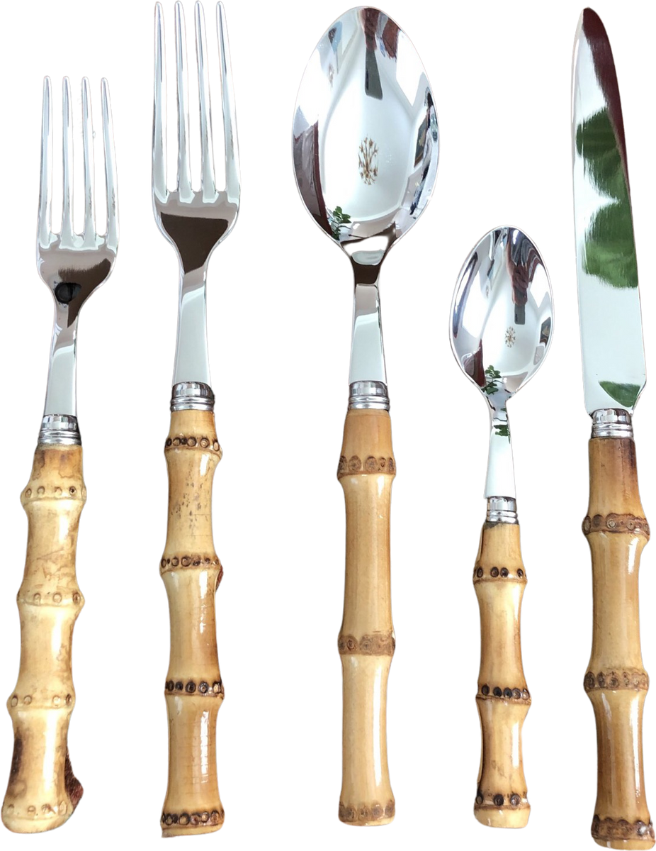 French Real Bamboo Flatware Choose Your Pieces Affordably Chic Art